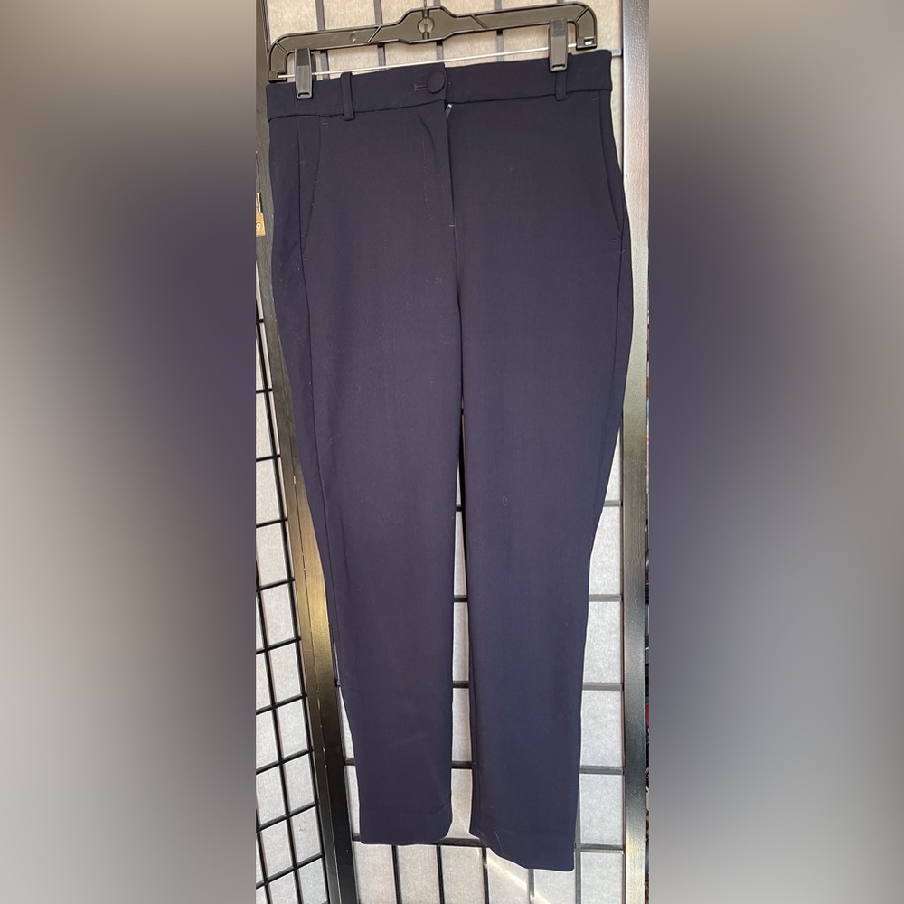 J. Crew Blue Dress Pants with Smooth Fabric and Streamlined Silhouette